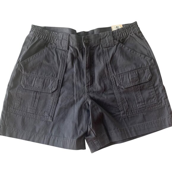 OUTDOOR LIFE Charcoal Gray Men's Explorer Cotton Twill Cargo Shorts NWT Size 34 - Picture 1 of 7